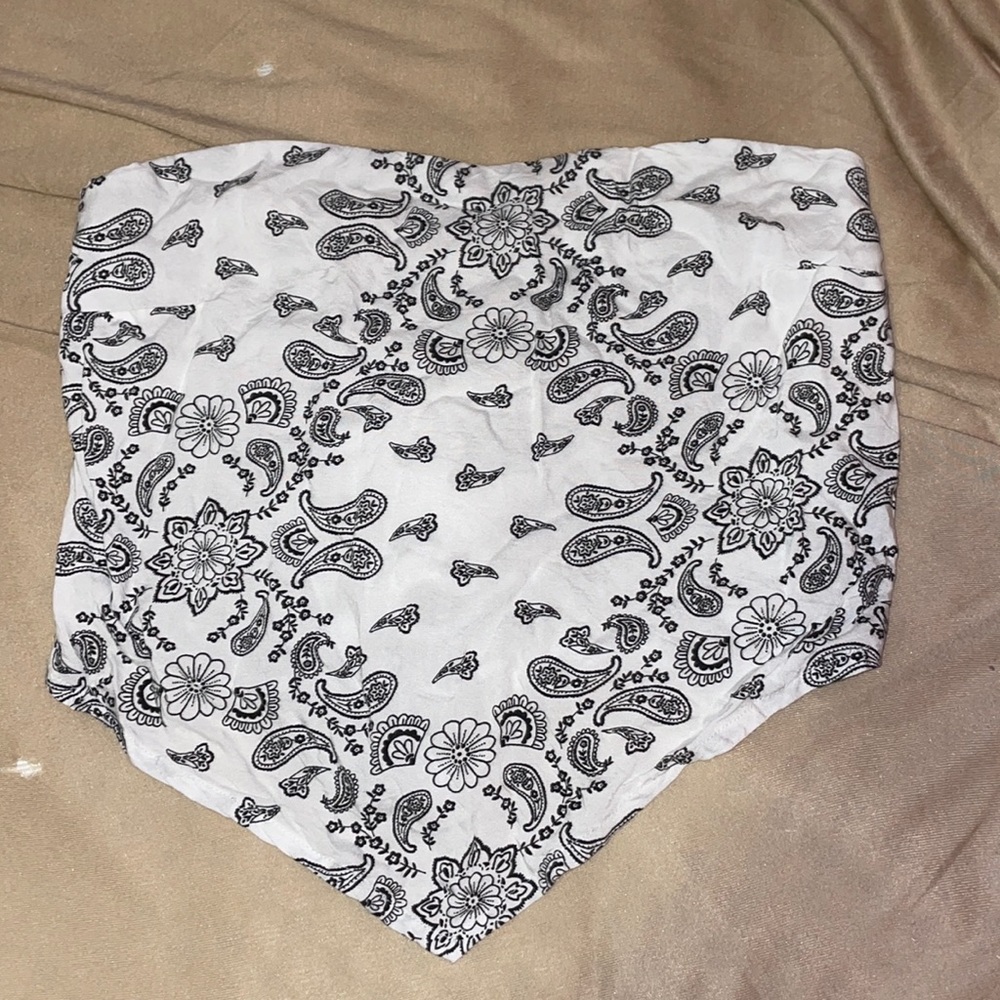 White bandana top